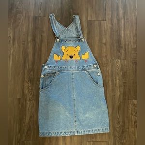 Vintage Pooh Bear Denim Overall Dress